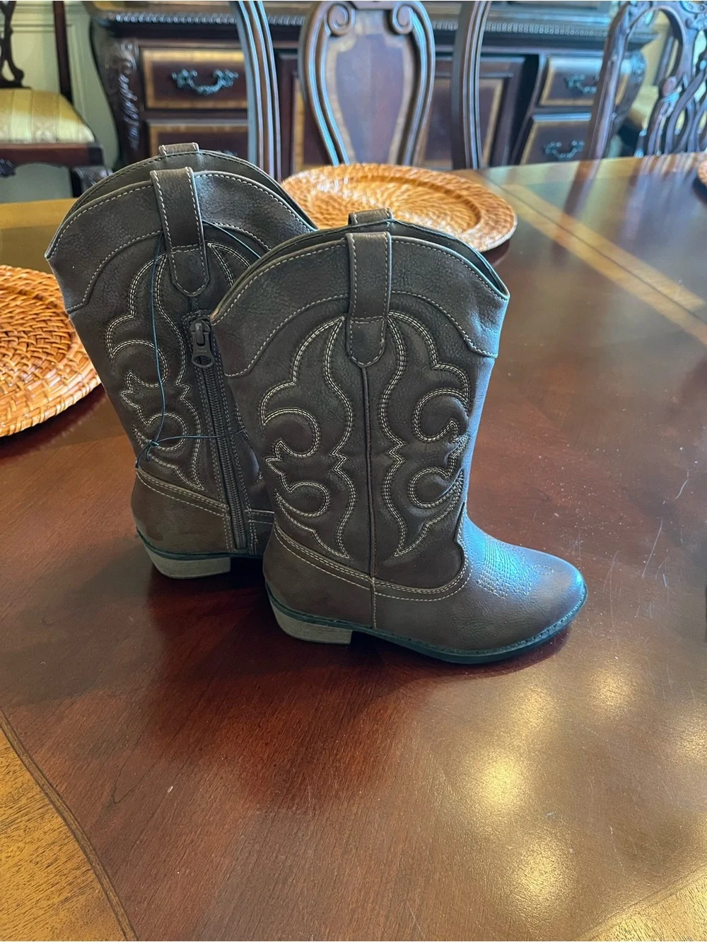 NWT Cat & Jack Brown Cowboy Boots - Size 13